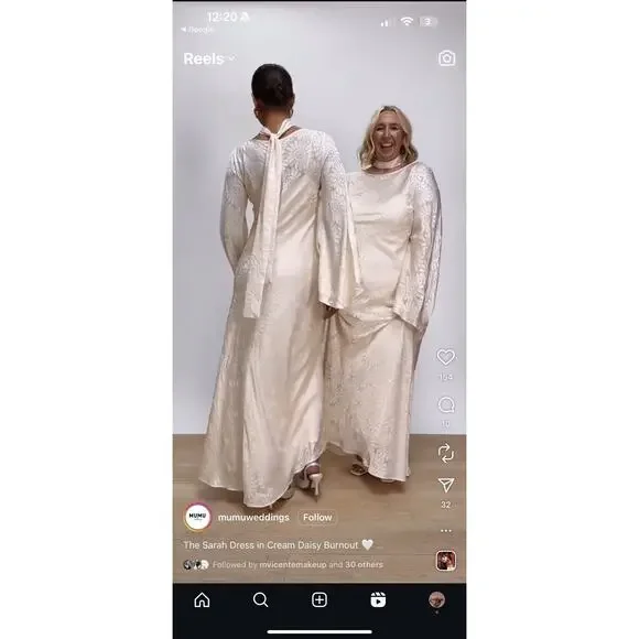 Show Me Your Mumu Dress Sarah XL Creamy Daisy Burnout Maxi Bridal Wedding Boho - Picture 2 of 11